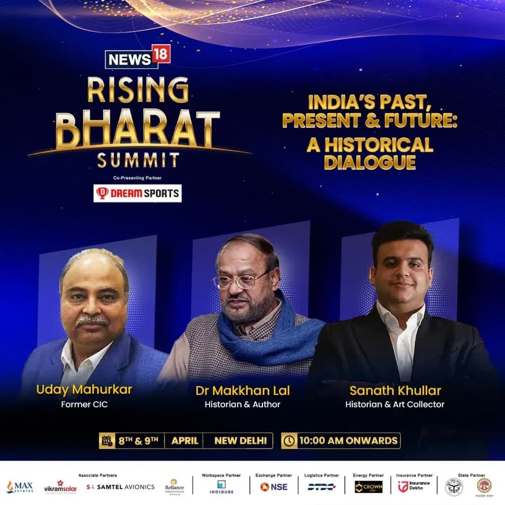 Rising Bharat Summit panel announcement featuring Sanath Khullar
